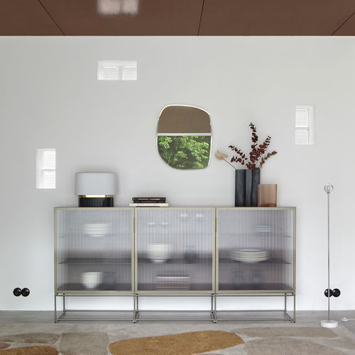 Modernes Sideboard - CANALETTO - CINNA - Holz / Metall / Glas