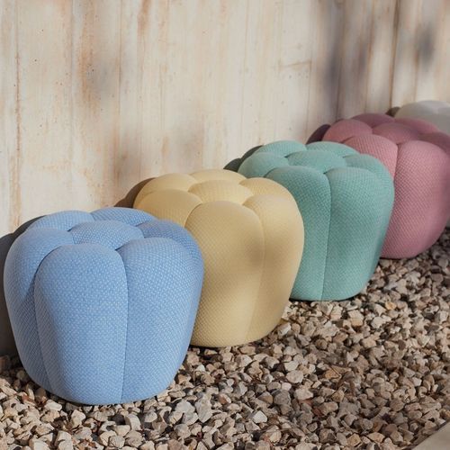 Modernes Sitzkissen - APEX - ROCHE BOBOIS - Stoff / rund / für Außenbereich