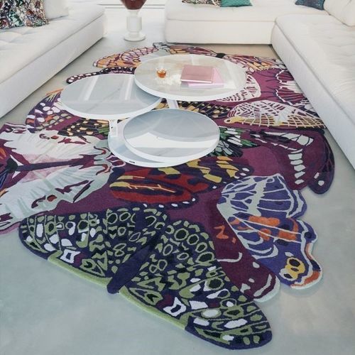 Moderner Teppich - LA CROISIERE - ROCHE BOBOIS - Tiermuster / Neuseelandwolle / rechteckig