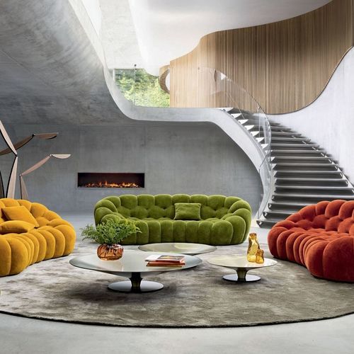 Moderner Couchtisch - OVNI UP - ROCHE BOBOIS - Hartglas / Aluminium / Gestell aus Stahl