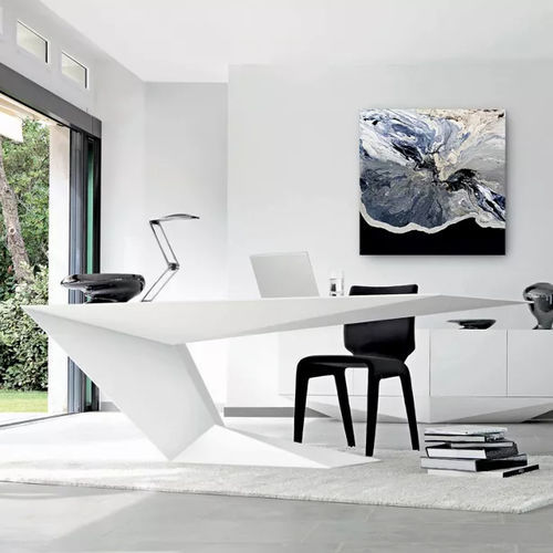 Chefschreibtisch - PRISMO - ROCHE BOBOIS - bodenstehend / modern / Holzfurnier