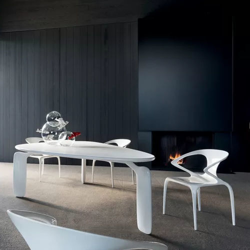 Bodenstehender Schreibtisch - PULP - ROCHE BOBOIS - modern / Metall / lackiertes MDF