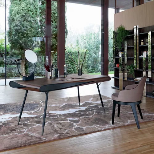 Bodenstehender Schreibtisch - CALLIGRAPHIE - ROCHE BOBOIS - modern / Bronze / Holz