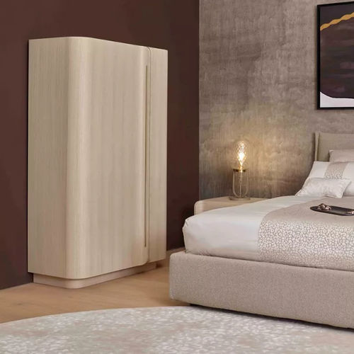 Moderner Kleiderschrank - PARIS PANAME - ROCHE BOBOIS - Edelstahl / Leder / Holz