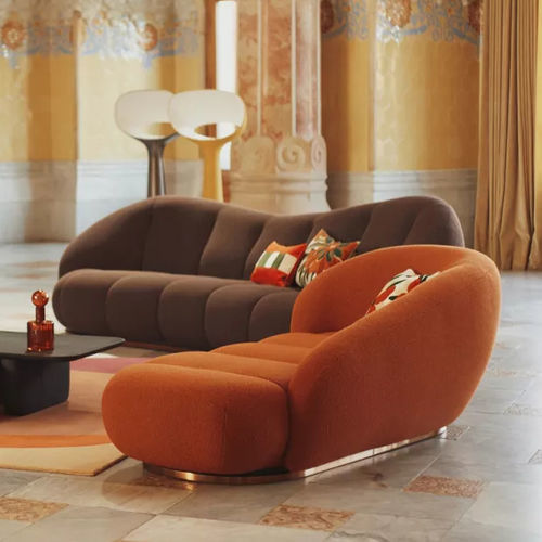 Modernes Sofa - ELEGIO - ROCHE BOBOIS - Stoff / Farbe anpassbar / Sperrholz