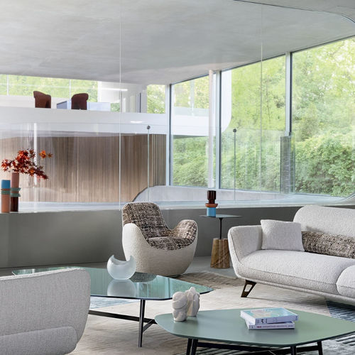 Moderner Sessel - AIRCELL - ROCHE BOBOIS - Stoff / Leder / Polster