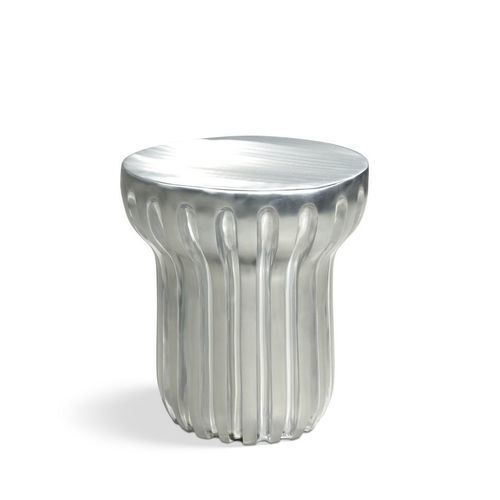 Moderner Beistelltisch - RADIAN - ROCHE BOBOIS - Aluminiumguss / Gestell aus Metall / rund