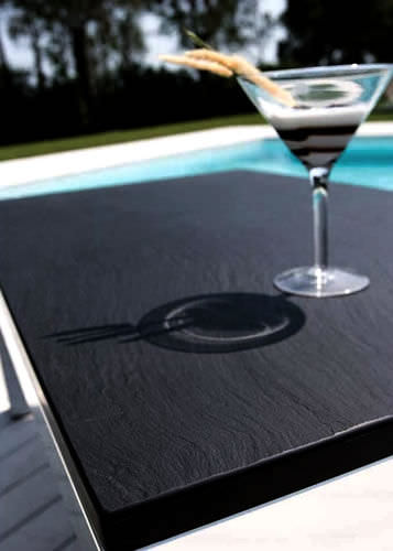 Moderner Esstisch - ITALIAN SLATE - Ardesia Mangini A & D snc - Schiefer / rechteckig / für Hotels