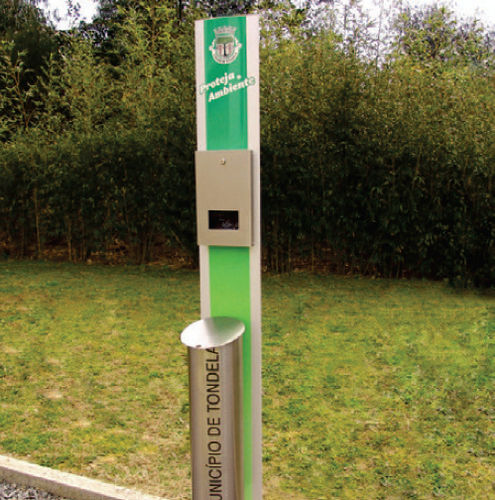 Metall-Abfallbehälter - CANINO - EUROBOLLARD - Einzel / modern / Hunde