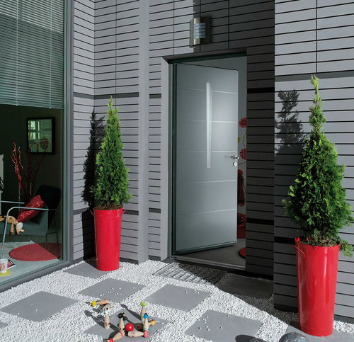 Eingangstür - TEMPO +  - Saint Gobain GIMM menuiseries - Aluminium / einflügelig / ohne Verglasung