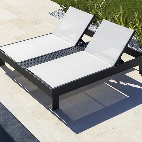 Moderne Sonnenliege - GIANO - Crema Outdoor S.r.l. - Stoff / Aluminium / für Außenbereich
