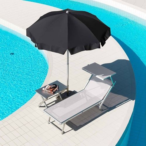 Moderne Sonnenliege - ULISSE - Crema Outdoor S.r.l. - Stoff / Aluminium / Edelstahl