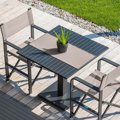 Moderner Tisch - ORIONE  - Crema Outdoor S.r.l. - Aluminium / Edelstahl / Gestell aus Aluminium