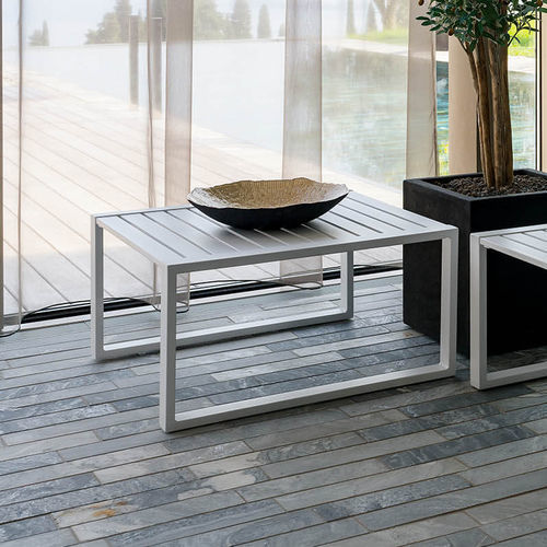 Moderner Tisch - URANO COCKTAIL - Crema Outdoor S.r.l. - Aluminium / Edelstahl / Gestell aus Aluminium