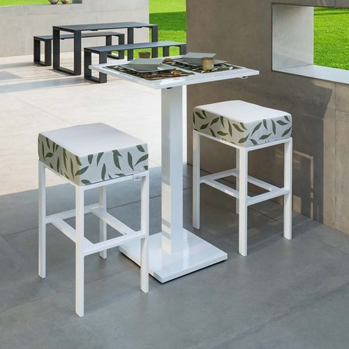 Moderner Barhocker - FEBE - Crema Outdoor S.r.l. - Acrylgewebe / Stahl / Polyurethanschaum