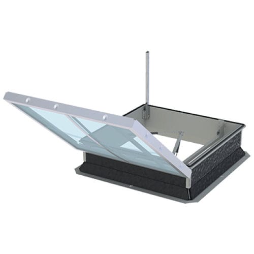 Oberlicht für Dachterrasse - Natural - Plásticos y Claraboyas Matilla - für Lüftung / elektrisch / mit Aufsatzkranz