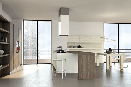Moderne Küche - STEP - F.LLI MIRANDOLA SAS - Massivholz / Holzfurnier / Holz
