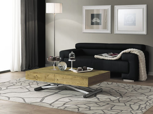Moderner Couchtisch - WOOD AND THE CITY HOME - F.LLI MIRANDOLA SAS - Holz / rechteckig / höhenverstellbar