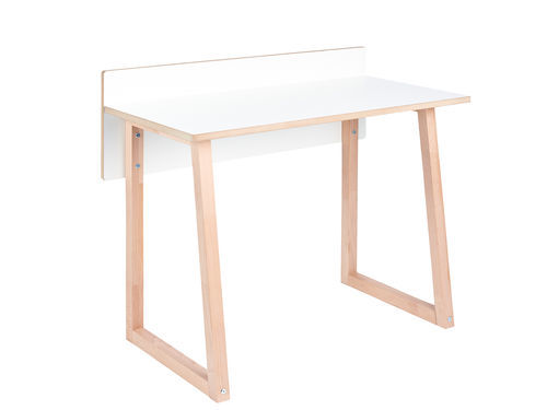Bodenstehender Schreibtisch - Tojo werk - Kids - Tojo - Buche / MDF / weiß