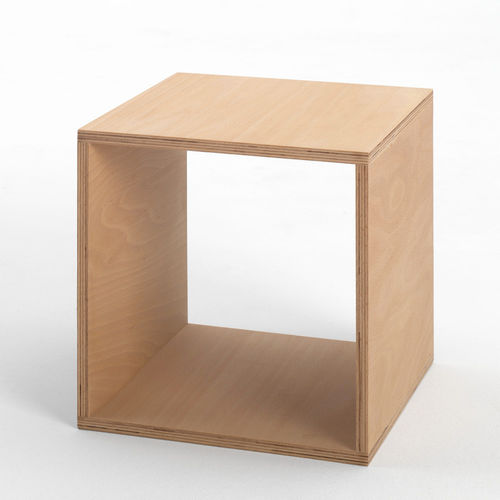Beistelltisch / minimalistisches Design - Tojo cube - Tojo - geöltes Holz / Buche / in Würfelform