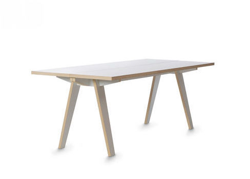 Tisch / minimalistisches Design - Tojo steck - Tojo - Birke / gestrichenes Holz / rechteckig