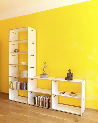 Modulregal - HOCHSTAPLER - Tojo - modern / MDF / weiß