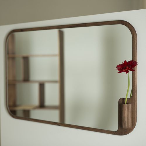 Wandmontierter Spiegel - MUSE - Artisan Solid Wood Furniture - modern / rechteckig / Eiche