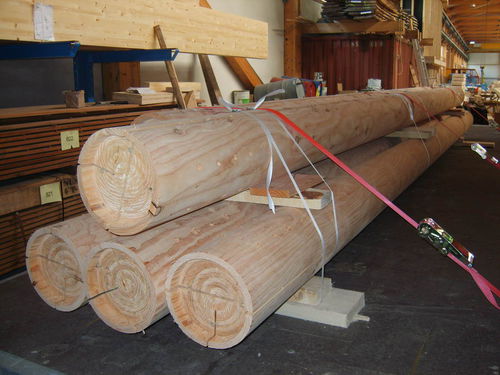 Fertig -Pfeiler / Holz - Artbois SA - rund