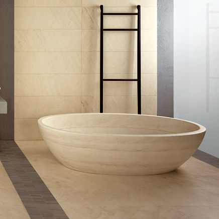 Ovale Badewanne - TINOZZA - PIBA MARMI - freistehend / Marmor