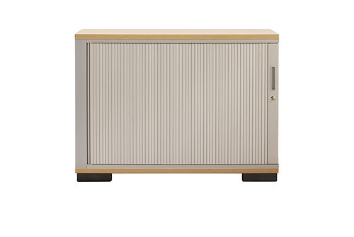 Niedriger Aktenschrank - S7ST - Senator - Aluminium / Holz / mit Rollladen