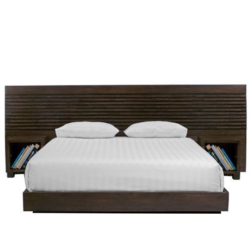 Doppelbett - MIRAI : PM.B-2 - WARISAN - modern / Kopfteil / mit Nachttisch