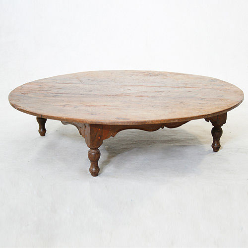 Klassischer Couchtisch - I/8366 - WARISAN - Holz / rund / für Privatgebrauch
