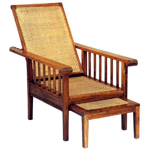 Klassischer Sessel - COMFORT LAZY : CL.LC3 - WARISAN - Holz / mit Fußstütze