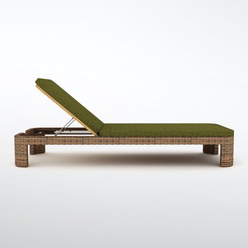Moderne Sonnenliege - TEABU : G.PL51 - WARISAN - Holz / für Pool