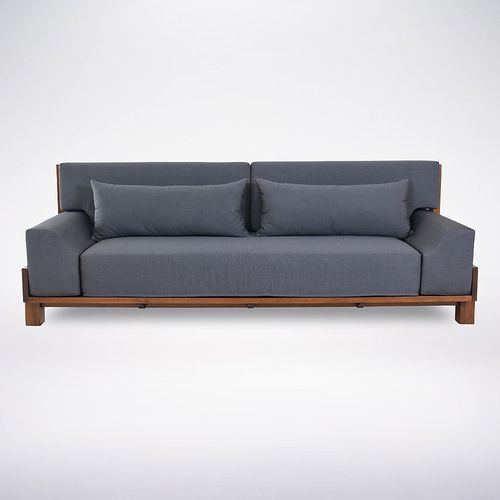 Modernes Sofa - MIRAI : PM.SO1-1.L - WARISAN - Stoff / anthrazitfarben / Holz