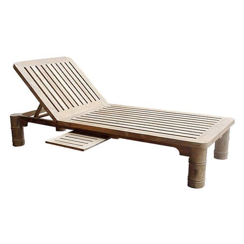 Moderne Sonnenliege - G.PL6 - WARISAN - Holz / für Pool