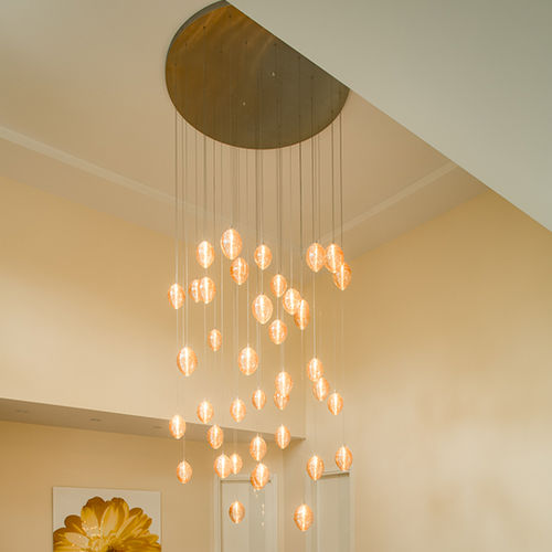 Moderner Kronleuchter - BREATH: COCOON - Shakuff - exotic glass lighting & decor - geblasenes Glas / für Gewerbegebrauch / LED