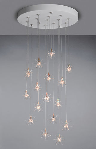 Moderner Kronleuchter - BREATH: STAR - Shakuff - exotic glass lighting & decor - geblasenes Glas / für Gewerbegebrauch / LED