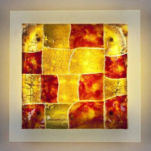 Moderne Wandleuchte - PELEG - Shakuff - exotic glass lighting & decor - für den Innenraum / Metall / Glas