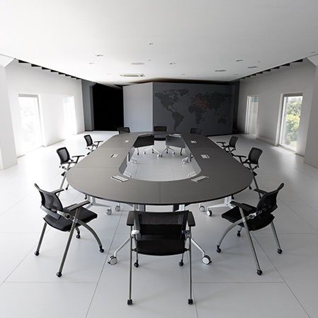 Moderner Besprechungstisch - RUNNER - Burotime Office Furniture - Holz / rechteckig / rund