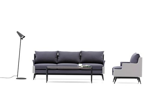 Modernes Sofa - GILDA - Burotime Office Furniture - Stoff / Leder / braun