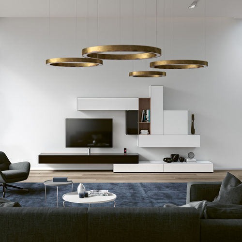 Modernes Fernsehmöbel - AMENO - Spectral Audio Möbel GmbH - mit Schubladen / mit integrierter Beleuchtung / mit integriertem Lautsprecher