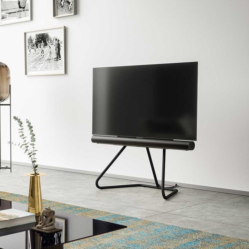 Moderner TV-Ständer - tube UX - Spectral Audio Möbel GmbH - mit verdeckter Verkabelung / Stahl / für Privatgebrauch