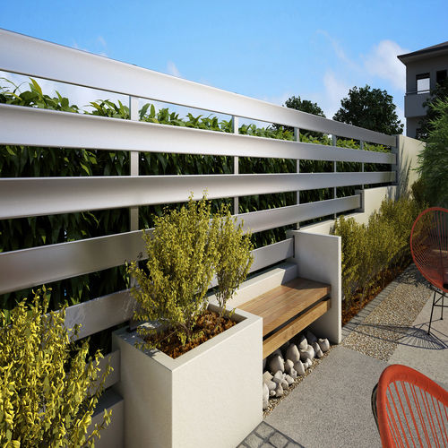 Lamellenzaun - MS-150 - 5 - Panidis SA - Garten / Aluminium