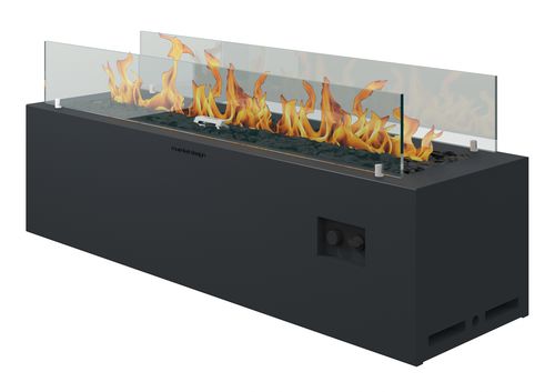 Offene Feuerstelle / Gas - SPIRIT - muenkel design - Zentral / Aluminium