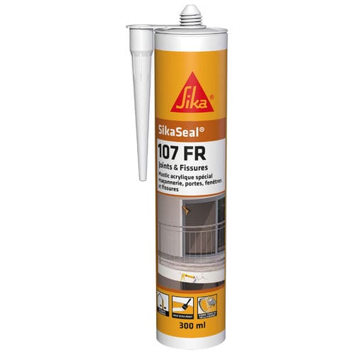 Kunststoff-Dichtungsmasse - SikaSeal®-107 FR - Sika France SAS - auf Acrylharzbasis / Acryl / Befestigung