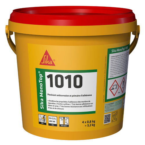 Schutzmörtel - Sika MonoTop®-1010 - Sika France SAS - mit Rostschutz / für Metallbewehrung / für Beton