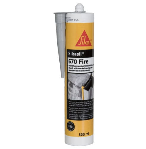 Elastische Dichtungsmasse - SIKASIL®-670 FIRE - Sika France SAS - auf Silikonharzbasis / zur Abdichtung / für Beton