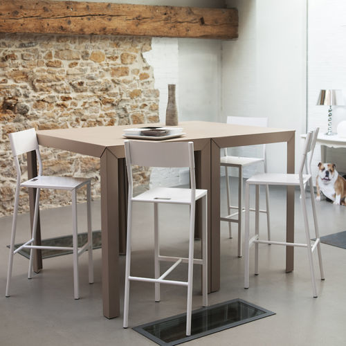 Moderner Stehtisch - Zef - Matière Grise - Stahl / Aluminium / Gestell aus Aluminium