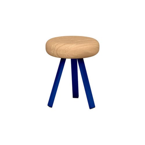 Moderner Hocker - Smack - Matière Grise - Eiche / Gestell aus Stahl / mit 3 Beinen